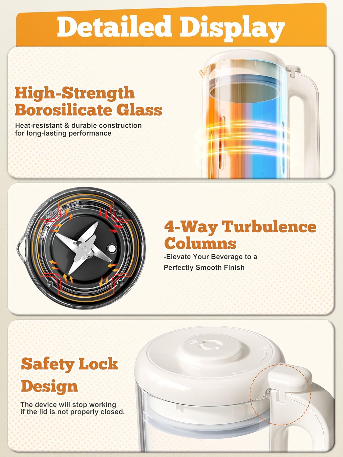 68oz Automatic 8-in-1 Nut Milk Maker, 10 Blades -No Soak, Self-Clean, Delay Start & Keep Warm, for Almond/Soy/Oat Milk, Juice, Boil Water, Shakes - Plant-Based Dairy Free for Family & Party