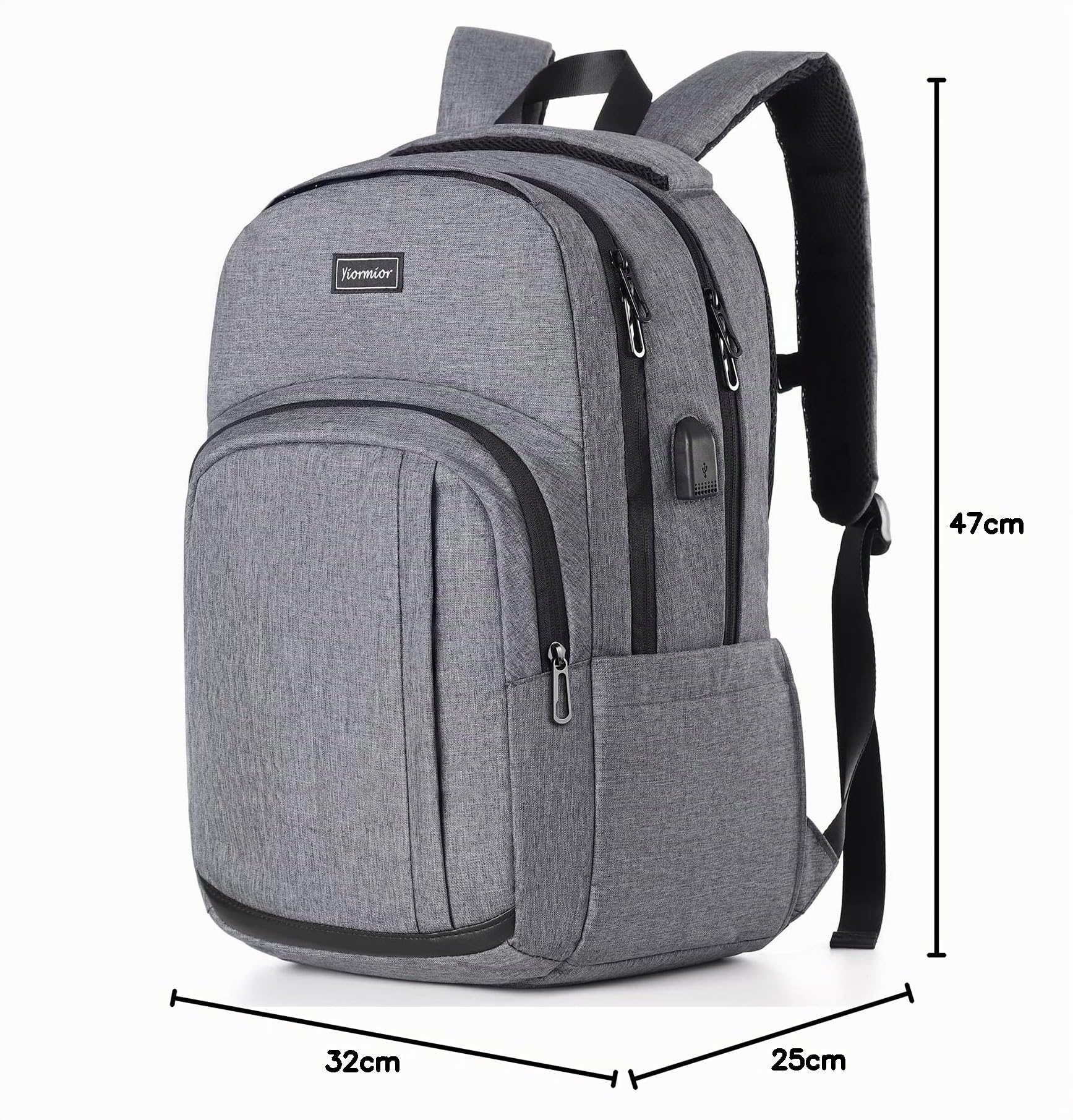 Schulrucksack Jungen Mädchen Teenager, Rucksack Schule Laptop Rucksack für Herren Damen Daypacks für 17.3 Zoll Laptop Business Rucksack mit USB Ladeanschluss 35L