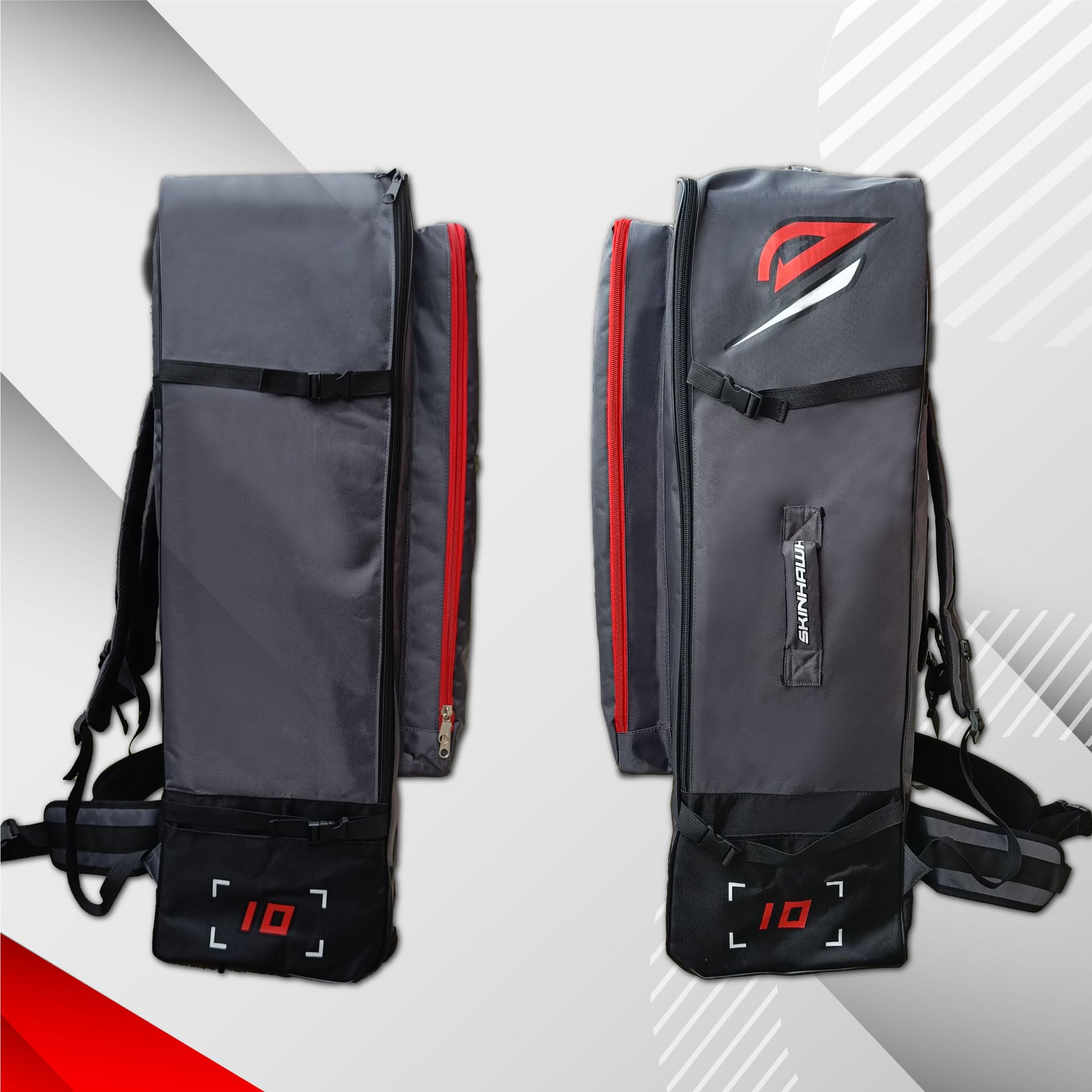 Skinhawk SUP Board Bolsa con ruedas – Mochila para tabla de surf de remo de 90 x 45 x 30 cm – Bolsa de transporte resistente de tela 1680D – Acolchado resistente a desgarros con correas ajustables y