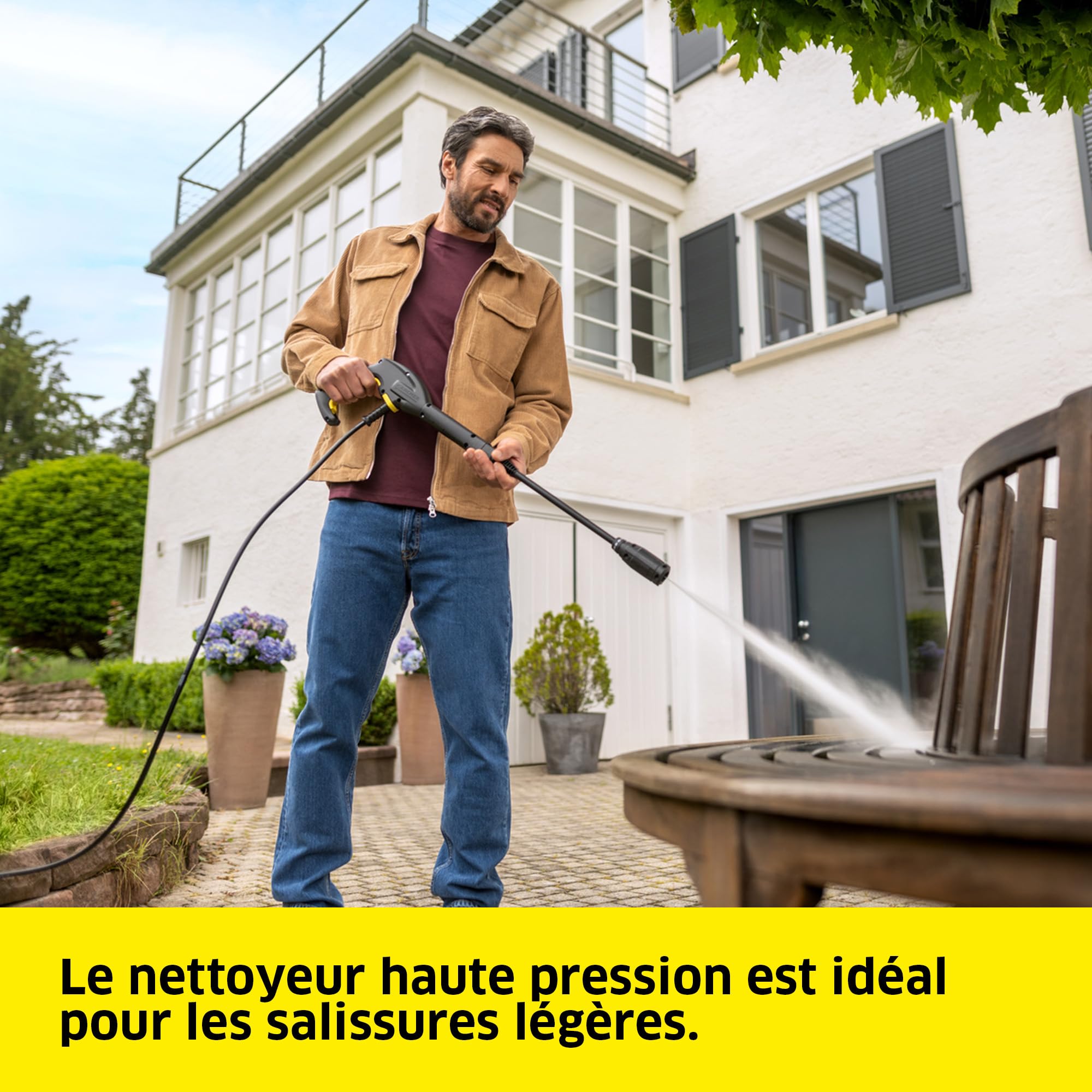 Kärcher Nettoyeur Haute Pression K 2 Horizontal VPS, Pression : Max. 110 Bar, Débit : 360 l/h, Surface : 20 m²/h, Filtre à Eau, Poids : 3,5kg, Flexible et Pistolet Haute Pression, Lance Vario Power