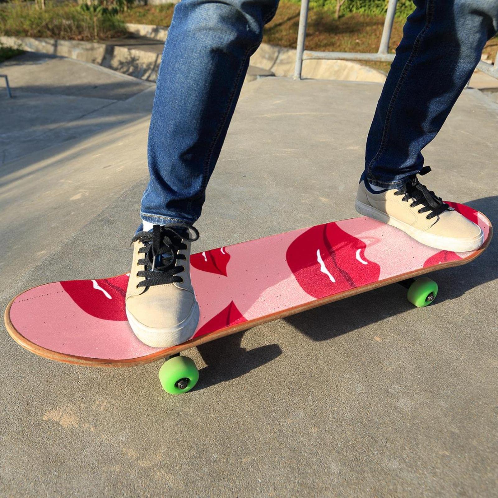 Lips Lot de 2 feuilles de papier abrasif pour planche de skateboard et longboard