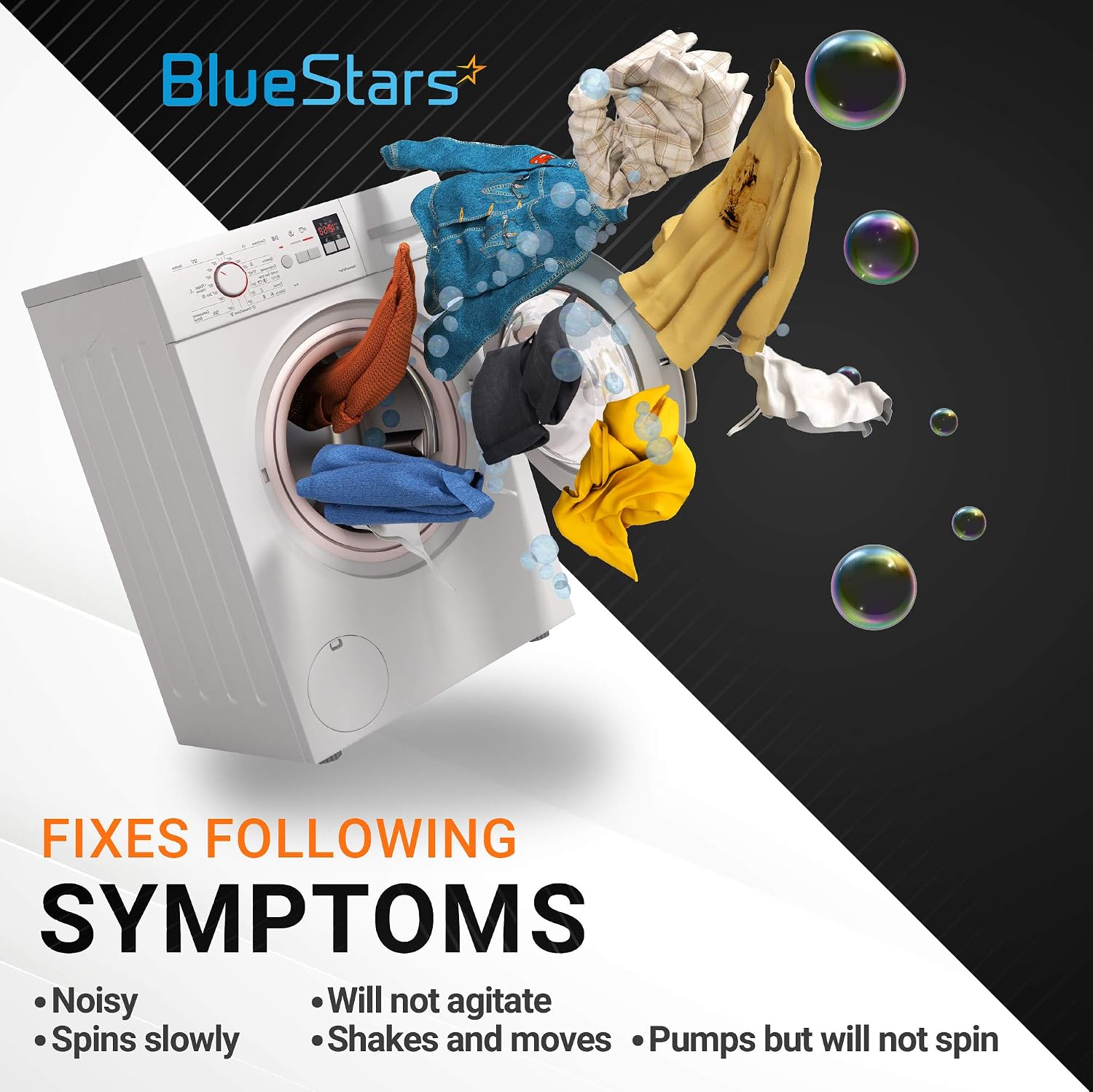 Ultra Durable 285790 (6 Pads) Washer Clutch Lining Kit Replacement Part by Blue Stars - Exact Fit for Whirlpool Kenmore Maytag Washers - Replaces 285332 3354732 AP3094538 PS334642 285141 285381