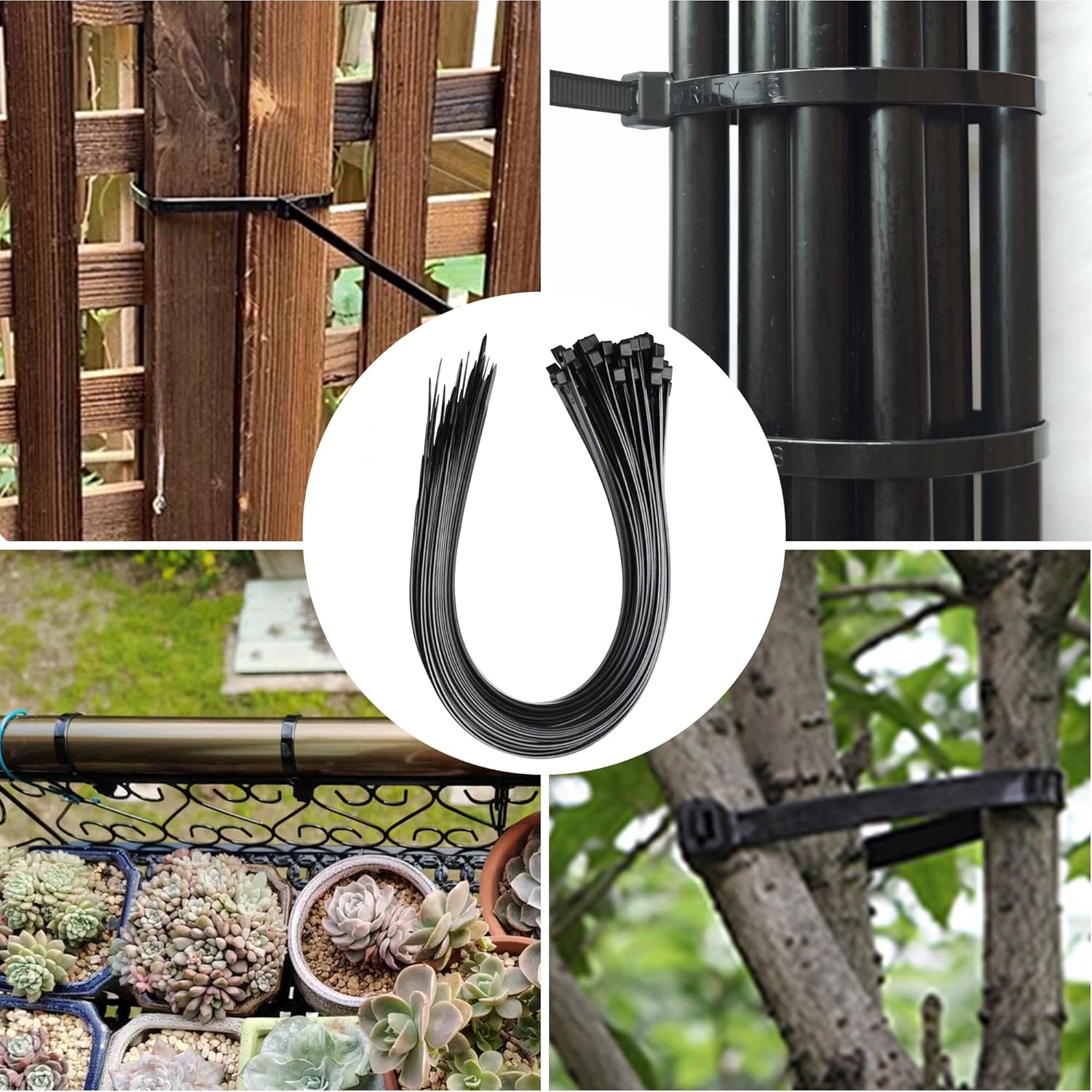 200 Pack 24 inch Long Zip Ties Heavy Duty, Large Cable Ties with 175 lbs Tensile Strength Ultra Stong Plastic Tie Wraps, Black