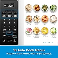 Vista 2 de Midea MOR17BSA-SS 1.7 pies cúbicos Horno de microondas para instalar sobre la estufa con panel táctil inteligente, menú de cocina automática, 1000