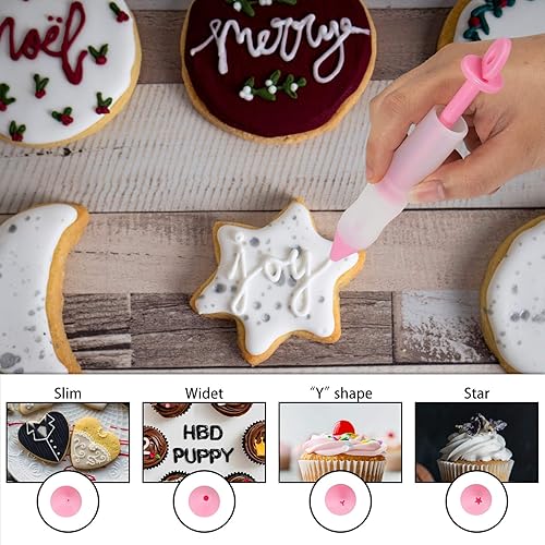 Miniatura 4 de Kit para hacer pasteles, 632 piezas de suministros para hornear con moldes de silicona, soporte para pasteles de 3 niveles, bolígrafo de decoración,