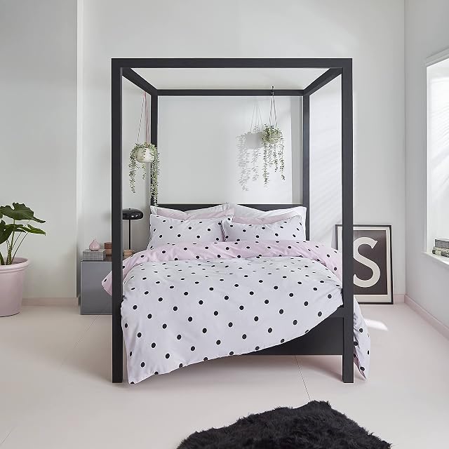 Sassy B Spot on Polka Double Duvet Set Black/White