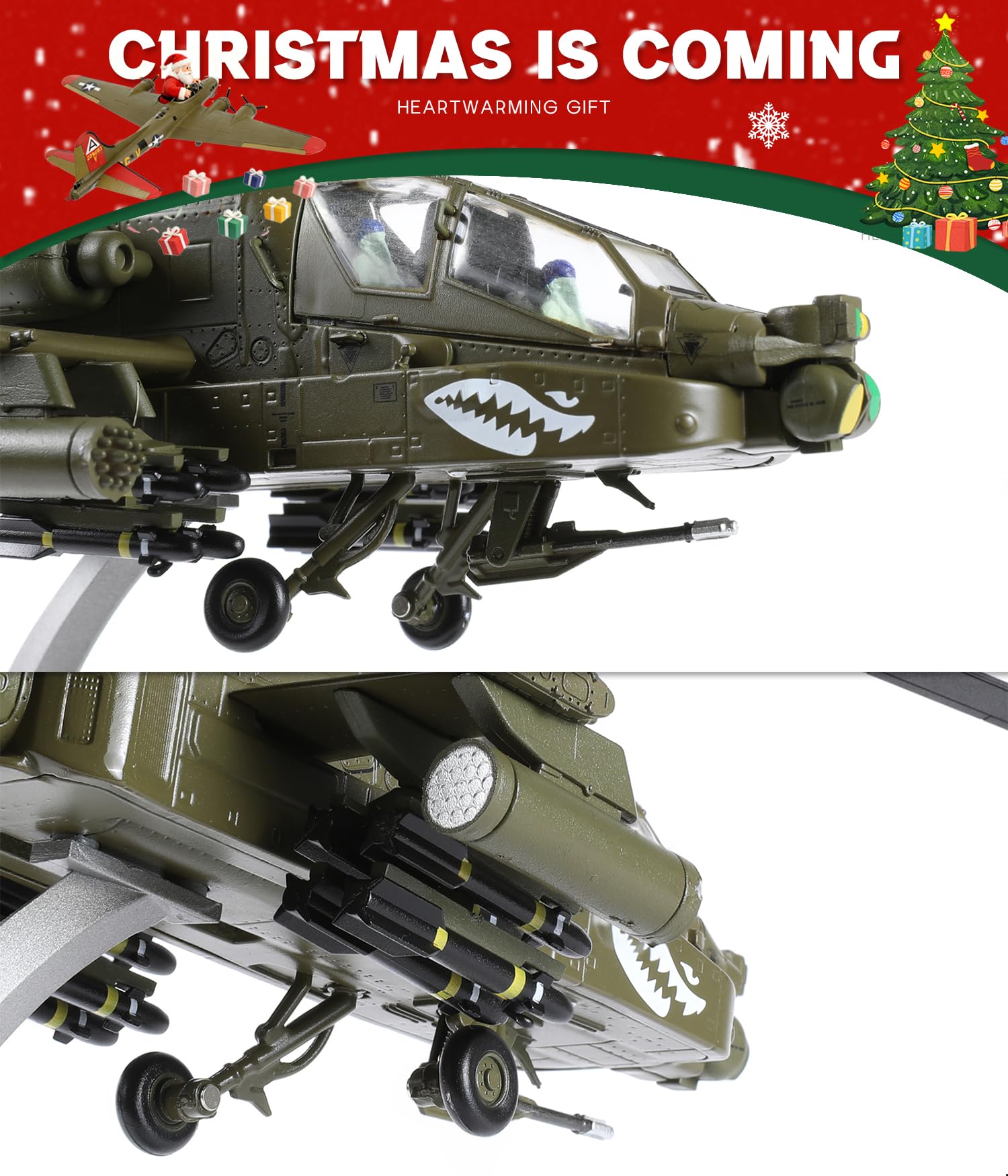 Amazon.co.jp: NUOTIE 1/72 アパッチ AH-64A 金属武装ヘリコプター