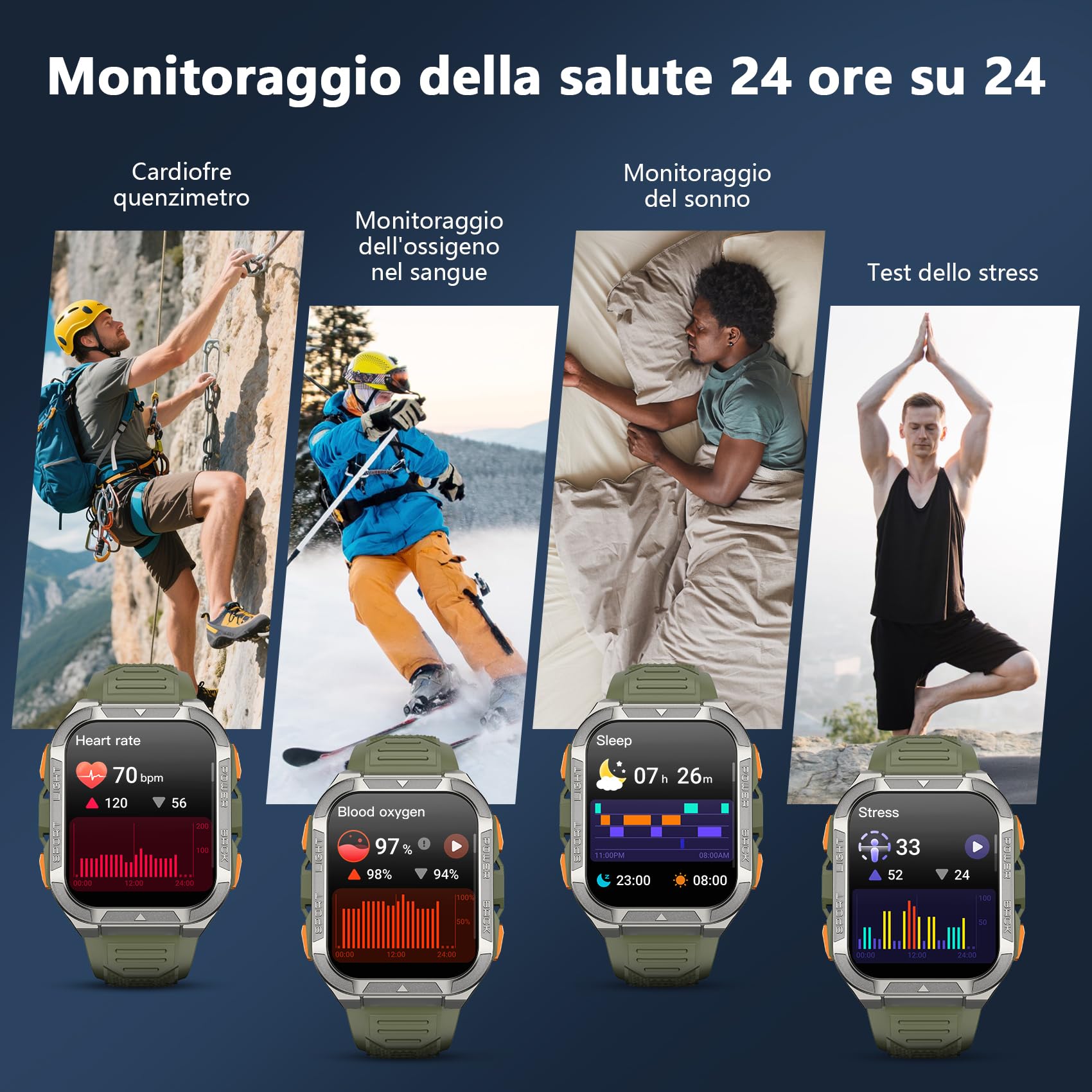 Blackview Smartwatch Uomo, Orologio Intelligente Fitness con Chiamate Bluetooth, 1.91" GPS Smartwatch Militare Uomo 115+ Modalità Sportive, Cardiofrequenzimetro, SpO2, Torcia, Bussla per Android iOS