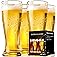 PARACITY Beer Glasses 16 oz, Pint Glasses, Wheat Beer Glasses, Glasses Drinking Set, Glassware Gift for Men (4)