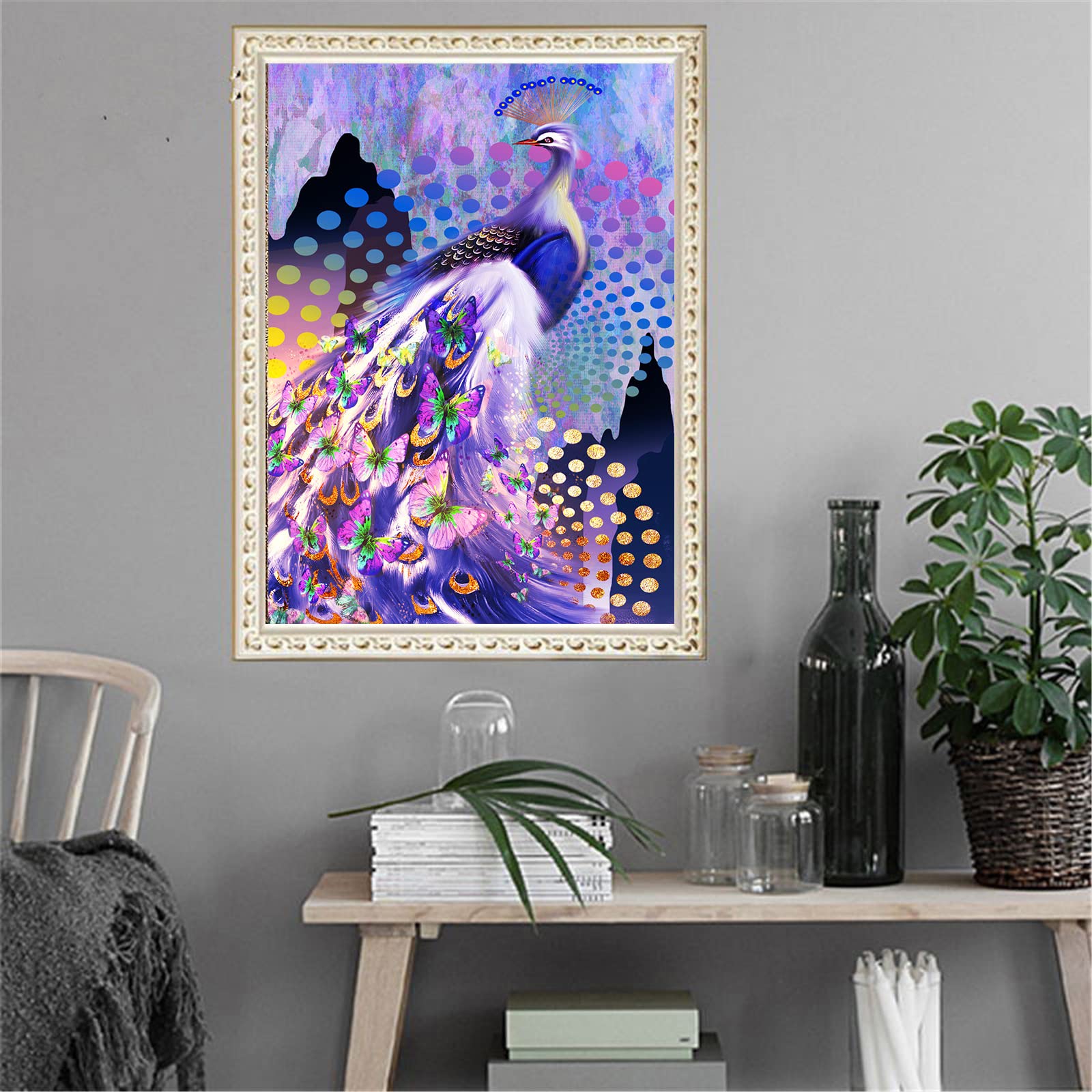 EXQUILEG Quadro per pittura con diamanti 5D, fai da te con strass, per decorazione da parete (70 x 120 cm)