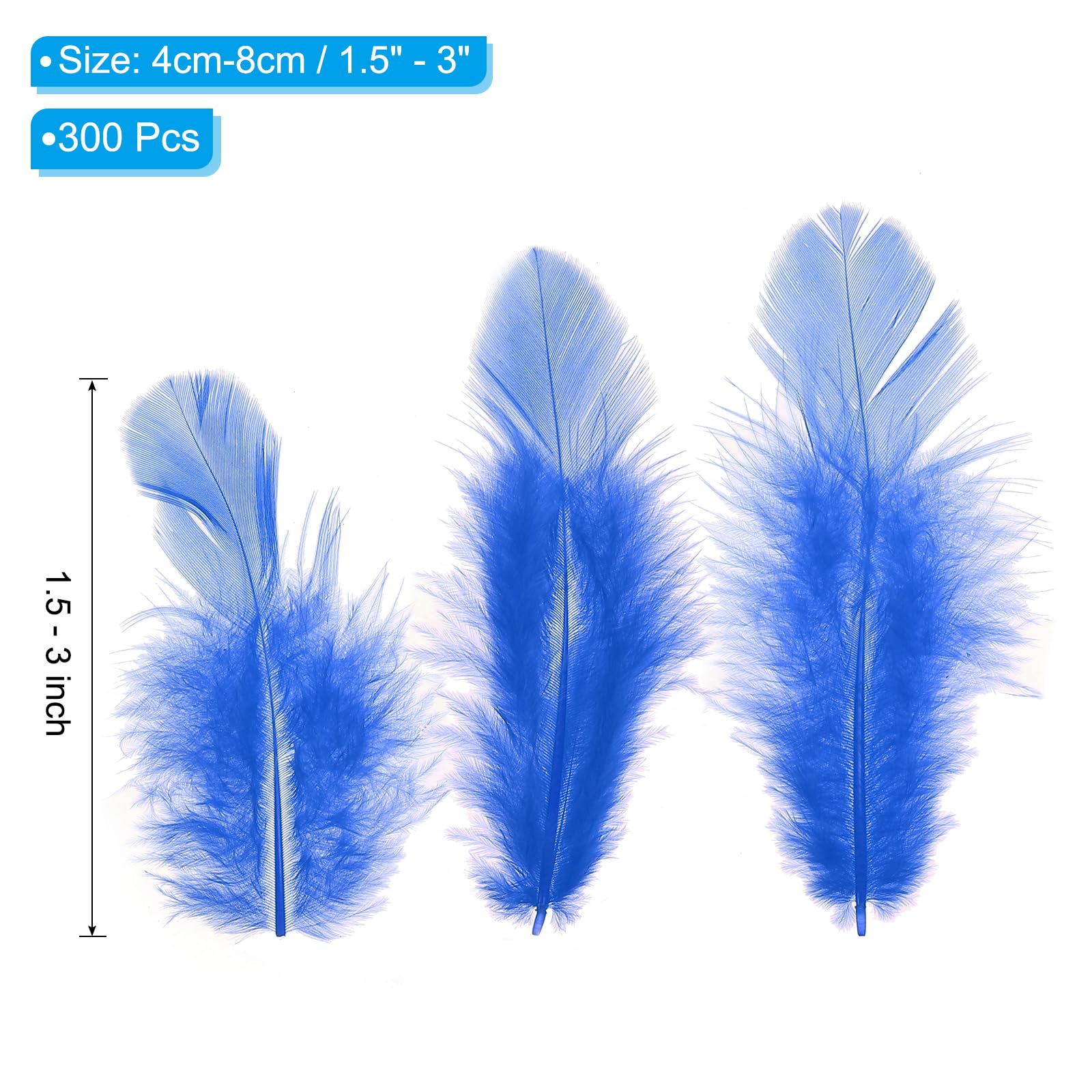 PATIKIL 1.5-3 Inch Saddle Hackle Rooster Feather - Image 2