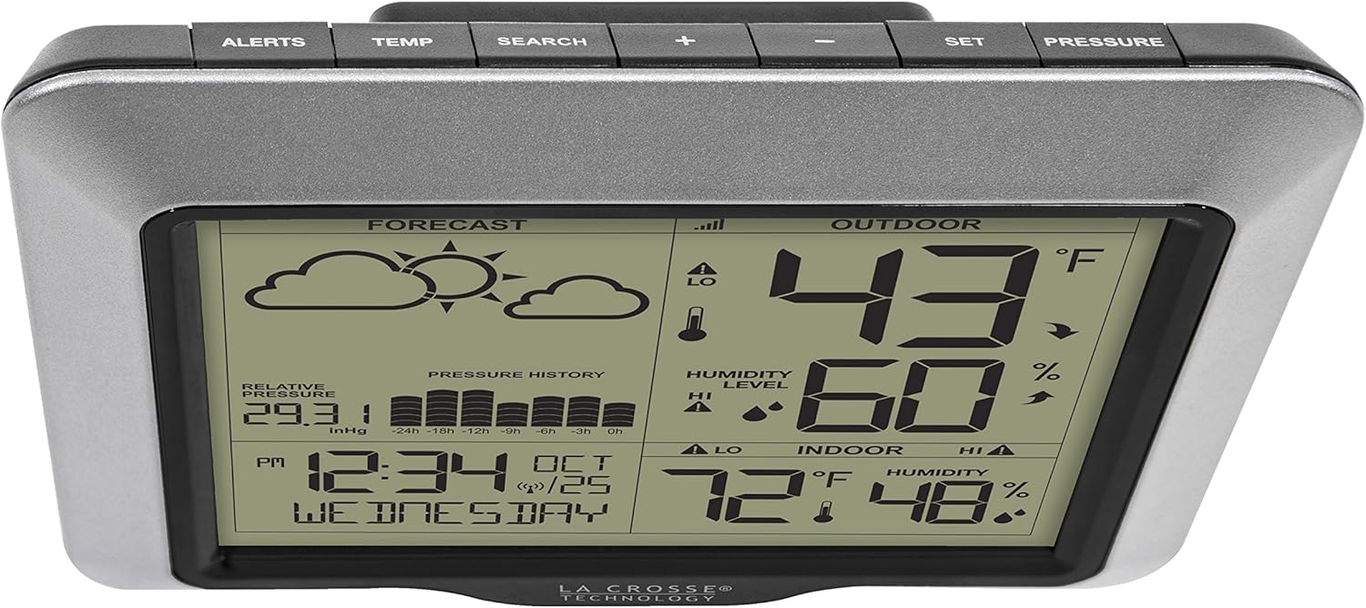 La Crosse Technology 308-1417 Forecast Station, Silver : Patio, Lawn & Garden
