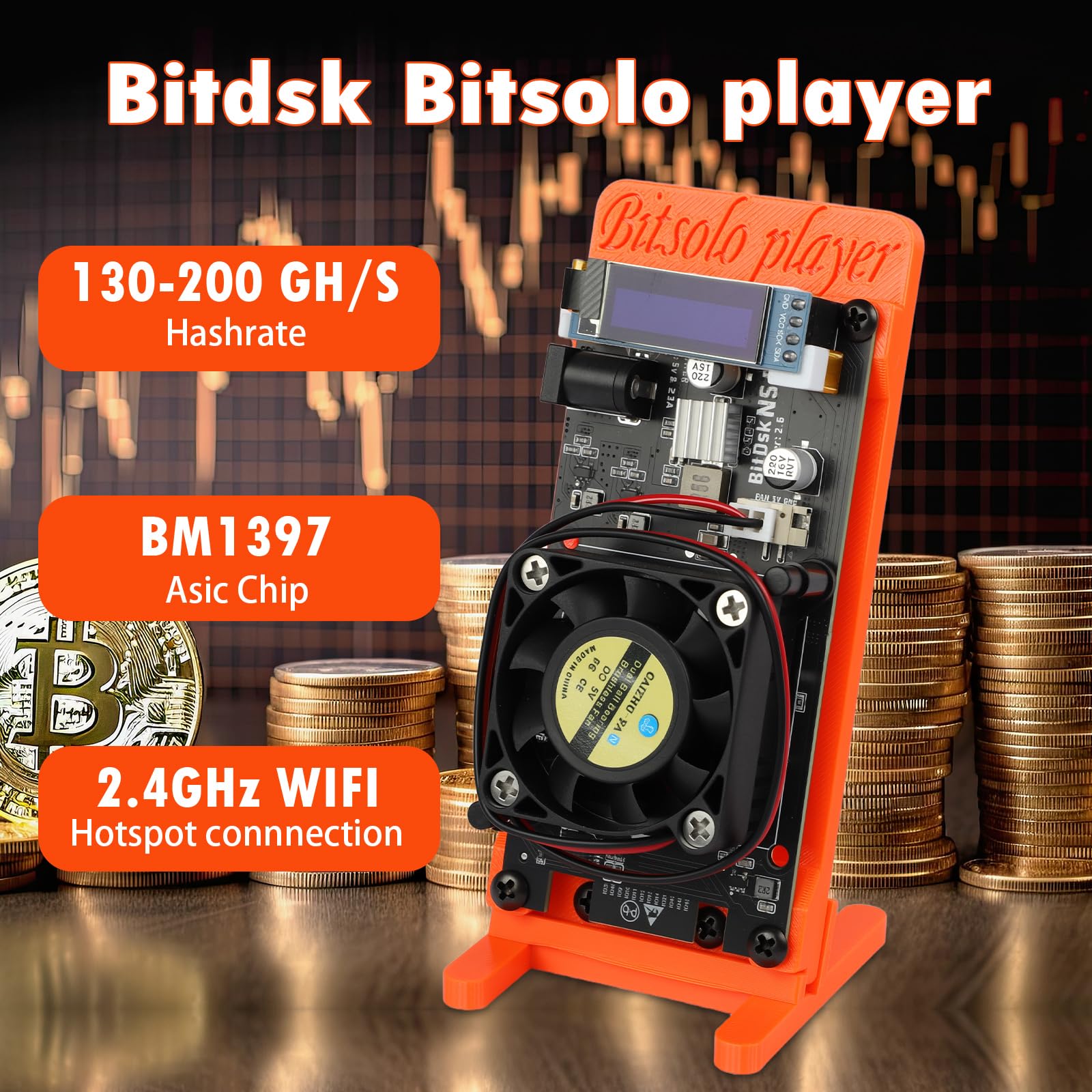Bitdsk N5 130-200GH/S BM1397 Bitcoin ASIC BTC Miner Solo Lottery Miner with  Type-C PD Power : Amazon.ca: Electronics