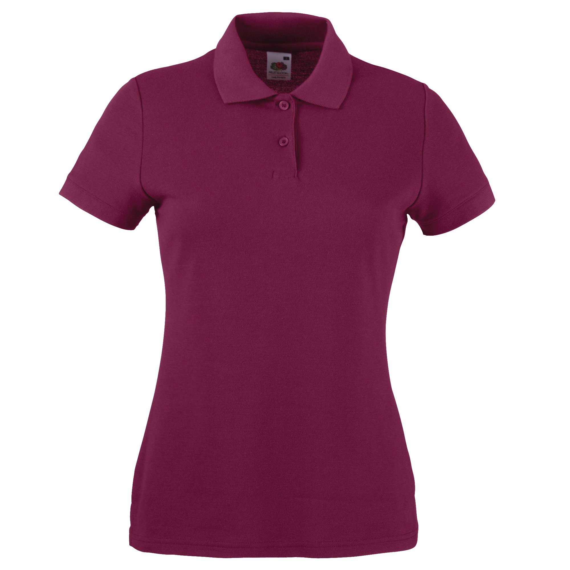 Fruit Of The Loom Women's Wine Lady Fit Pique Polo Shirt - (S-Xxl) 9 Colours