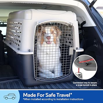 Petmate Vari Dog Kennel - Portable Dog Carriers & Crates for Large Dogs, Airline-Friendly, Durable Plastic, Pet Carrier For Home and Travel, 40 Inches, Taupe and Black