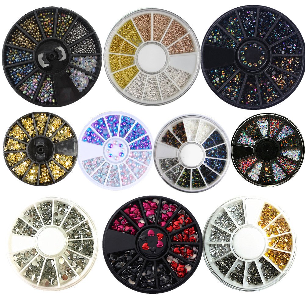 CHARMING MAY 3D Chameleon Laser Rivet Irregular Beads Colorful Nail Resin Studs Stones Rhinestones Crystals Glitter Nails Art Decoration