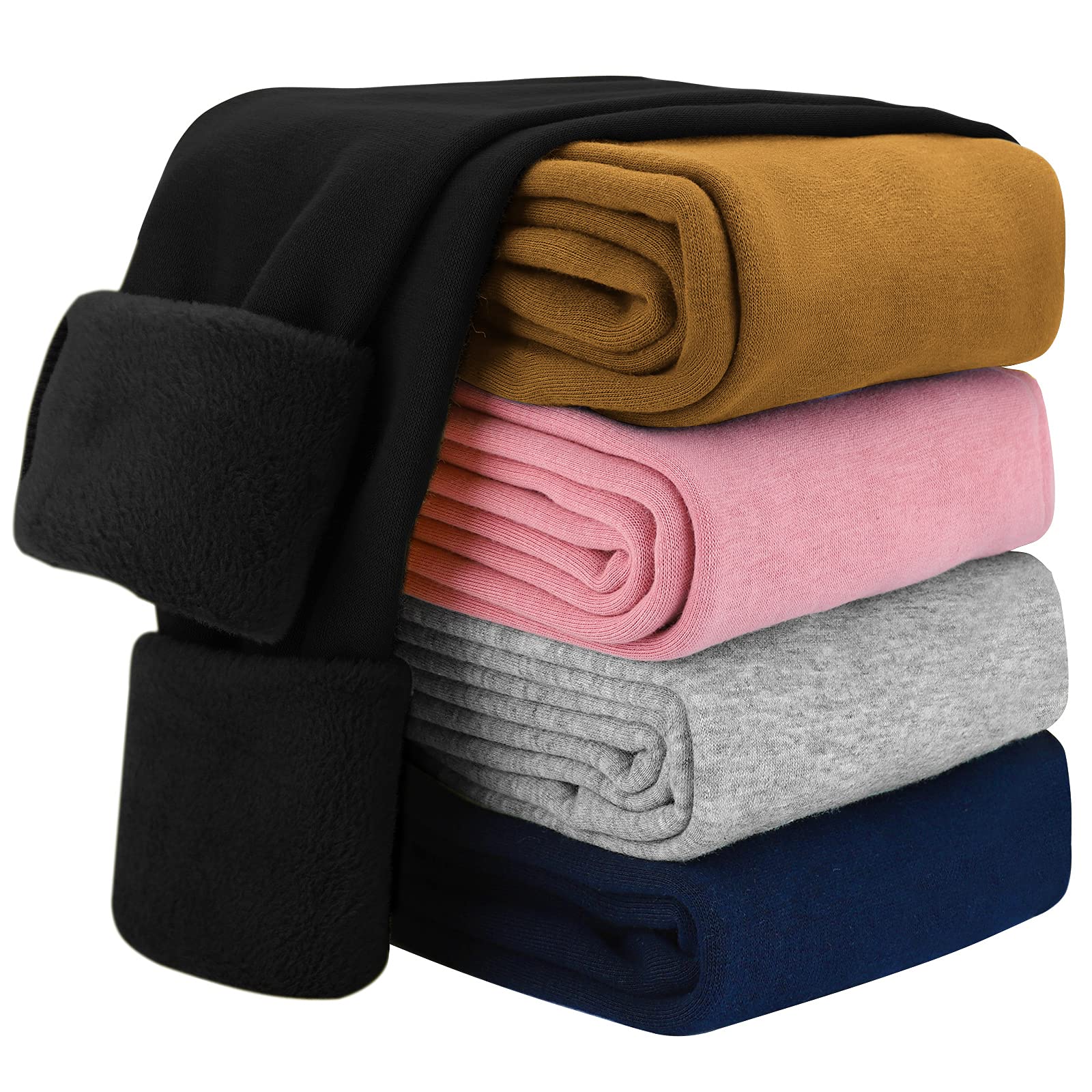 KEREDA Thermo Leggings Mädchen Thermoleggings Kinder Gefüttert Winter Hosen | 1er-Pack, Dicke Thermohose Mit Fleece-Futter, Elastische Hautschonende, Waschfest, Warmer Weiche Für Kinder Alltag