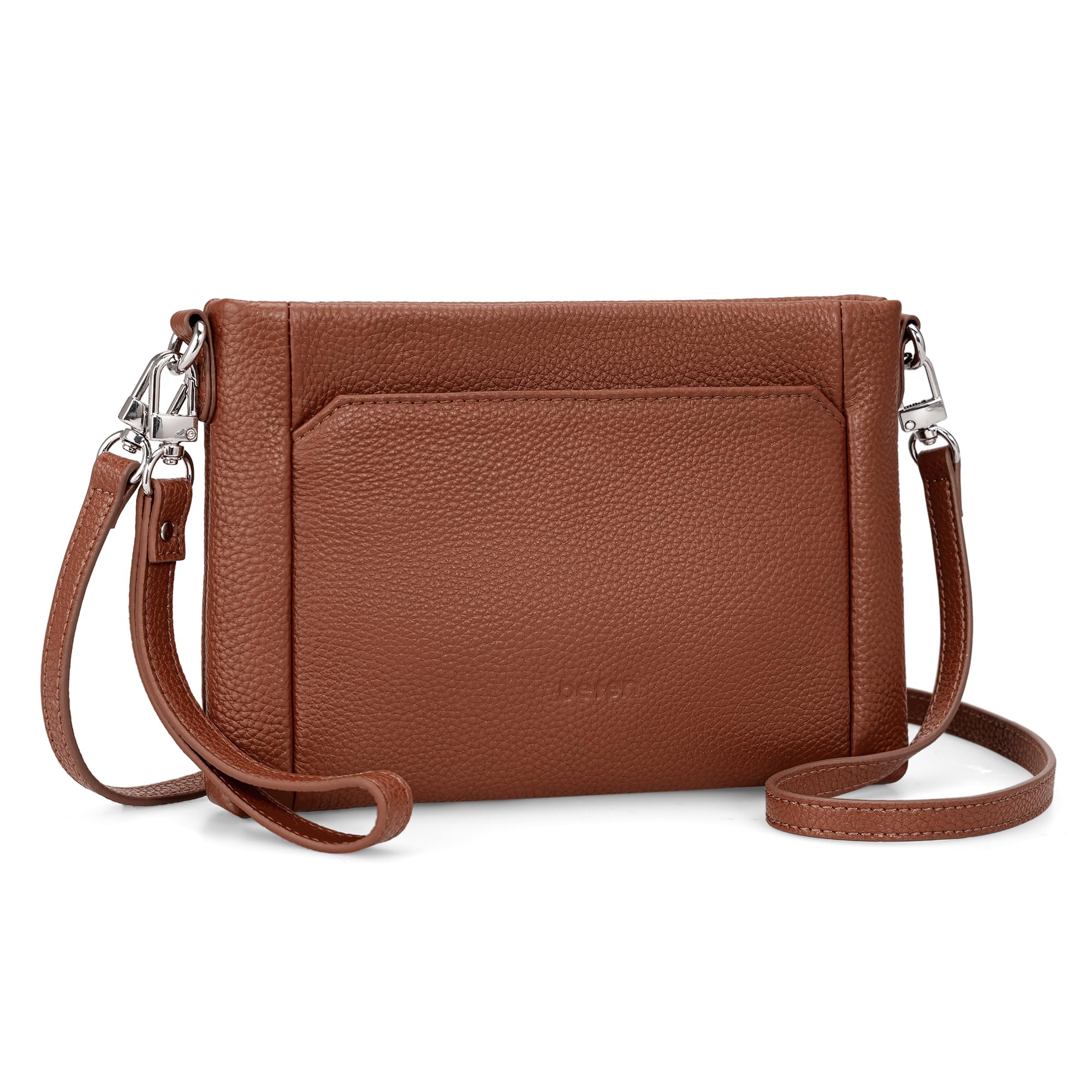 befen Genuine Leather Wristlet Wallet for Women Soft Leather Crossbody Bag Clutch Purse with RFID Small Shoulder Handbags