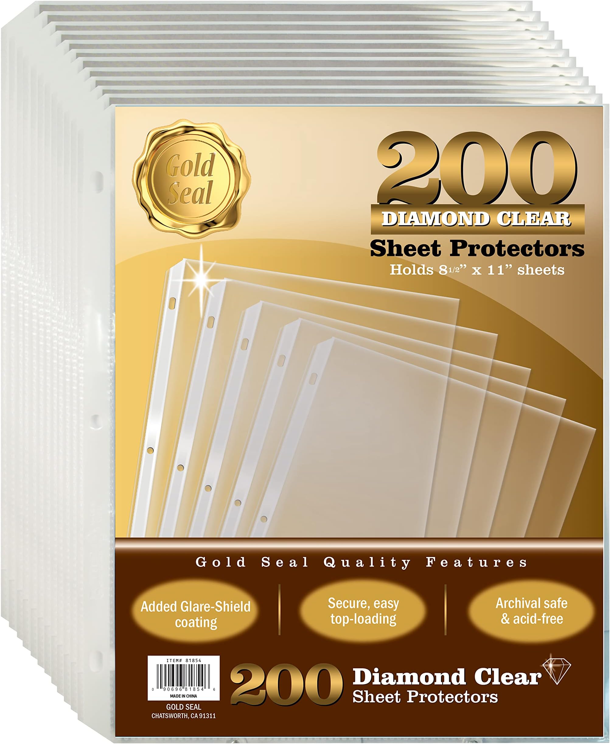 Avery Heavyweight Diamond Clear Sheet Protectors, 8.5" x