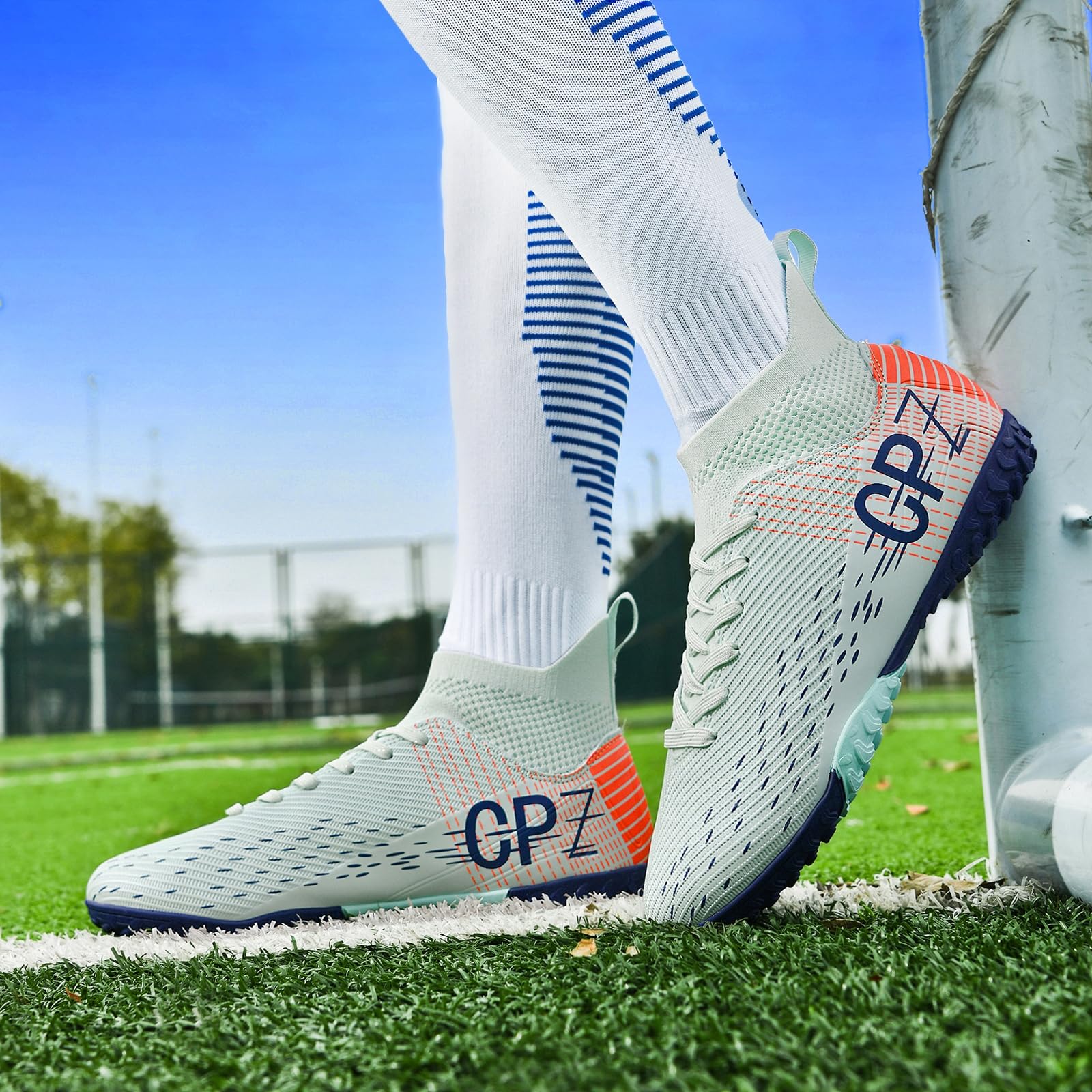 Soccer Cleats for Mens Womens Indoor Soccer Shoes Unisex Baseball Turf Shoes Youth Rugby Shoes Adult AG FG TF Football Boots Wide Training Sneaker