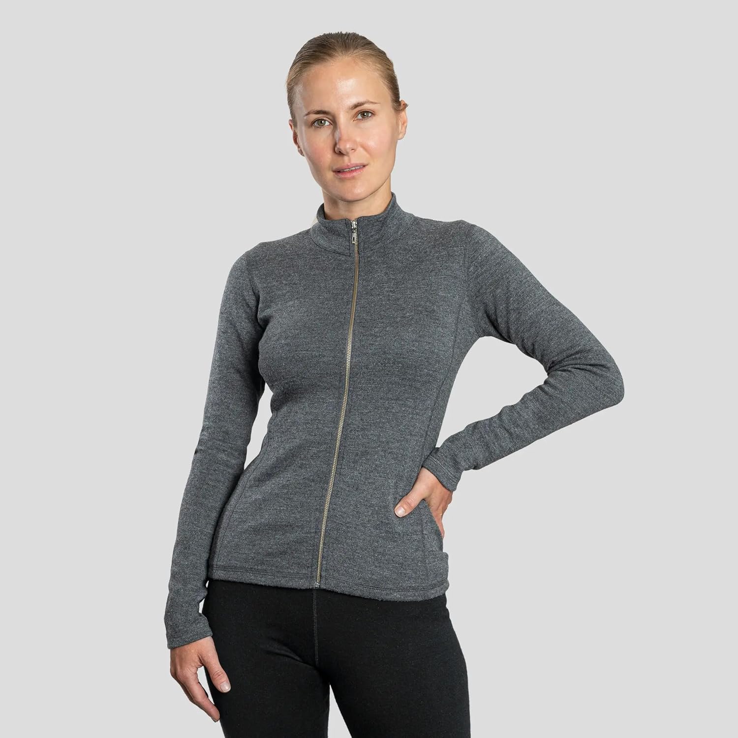 Women's Alpaca Wool Jacket: 420 Midweight Full-Zip