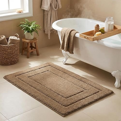 Miniatura 110 de GRANNY SAYS Alfombras de baño antideslizantes, lavables, extra suaves y absorbentes de agua para baño, alfombra de baño peluda de felpa, alfombra