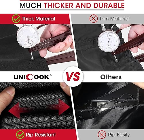 Miniatura 6 de Unicook Cubierta para parrilla a gas impermeable resistentecubierta para asado de 65 pulgadas material desteñido especial y resistente a los rayos