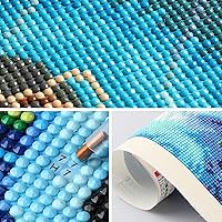 Vista 5 de SENQAO Kits de Pintura de Diamantes de Pavo Real para Adultos, Pintura de Diamantes de Pavo Real DIY 5D Taladro Completo Kit de Arte de Diamantes