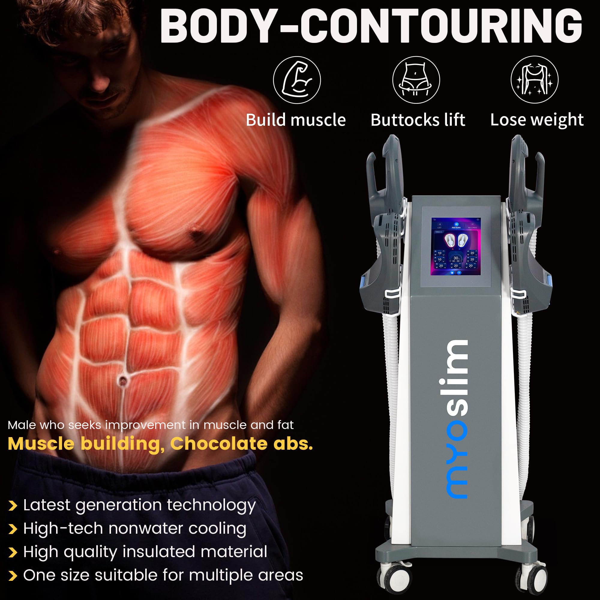Macchina per Riduzione della Cellulite 15Tesla 6500W Stimolazione Muscolare