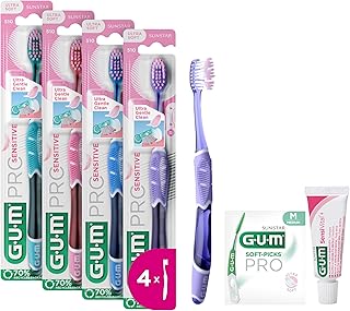 GUM PRO SENSITIVE Zahnbürste, ultraweich, 4er