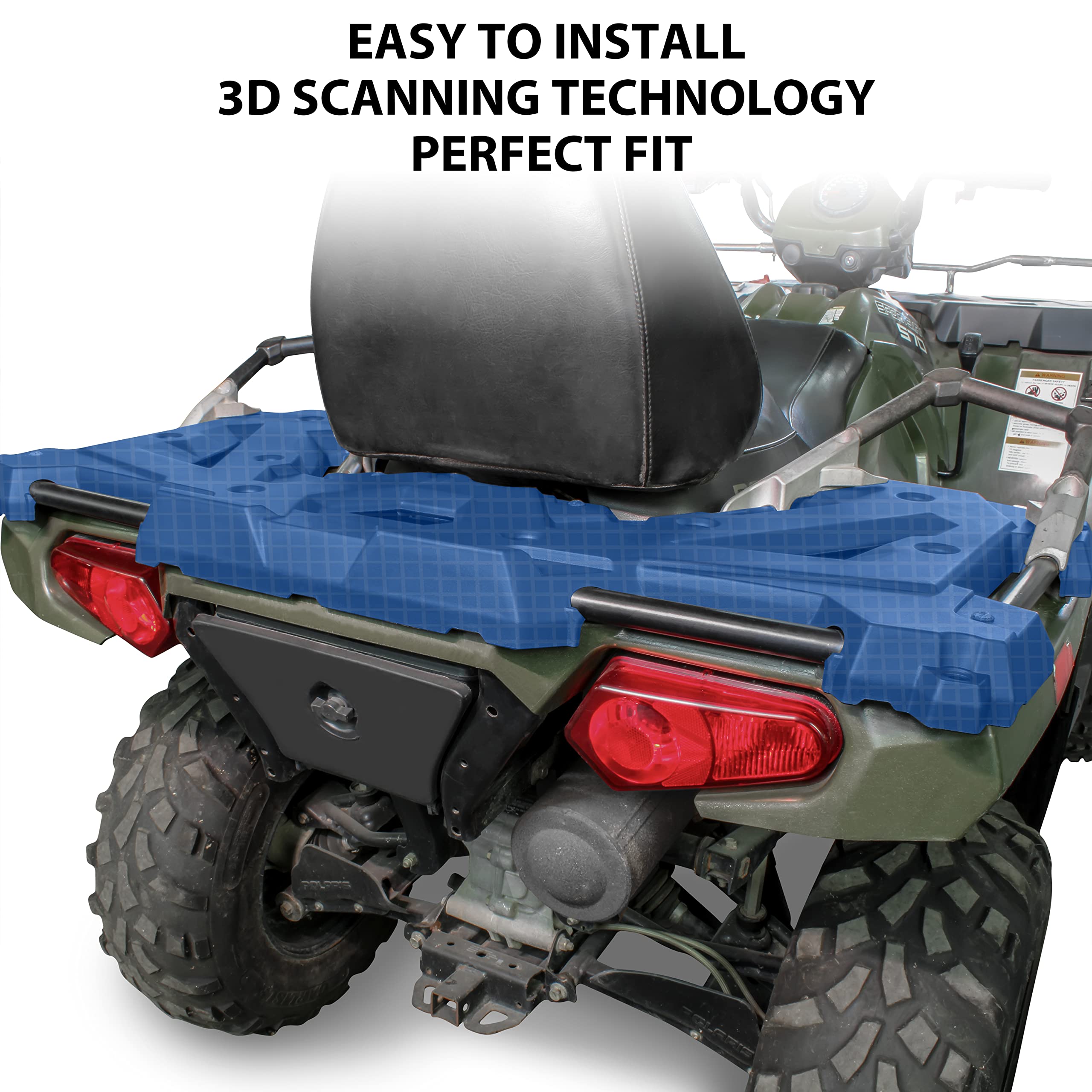 Polaris Sportsman Rear Rack For Atv Moose Flexgrip Gun & Bow Racks For
