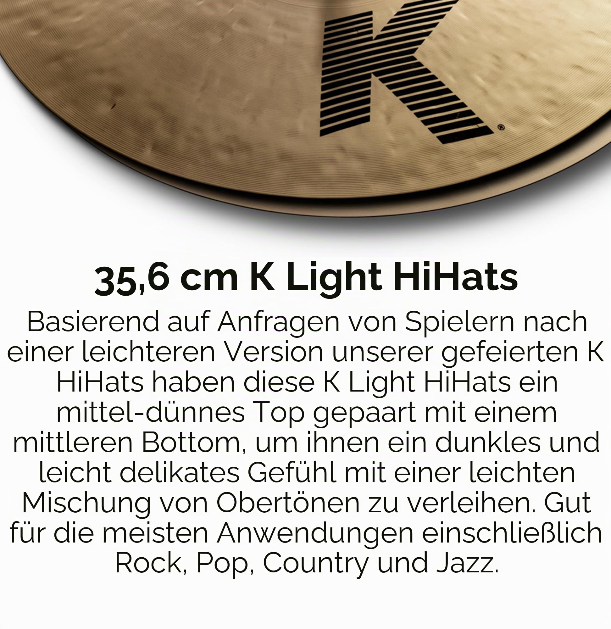 Zildjian K Zildjian Series - 14 Zoll Light Hi-Hat Cymbals - Pair