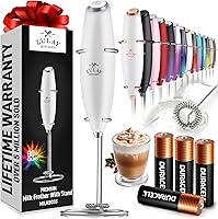 Vista 74 de Zulay Kitchen Potente varita espumadora de leche con 2 baterías Duracell – Mezclador de bebidas portátil ultrarrápido – Máquina de espuma eléctrica