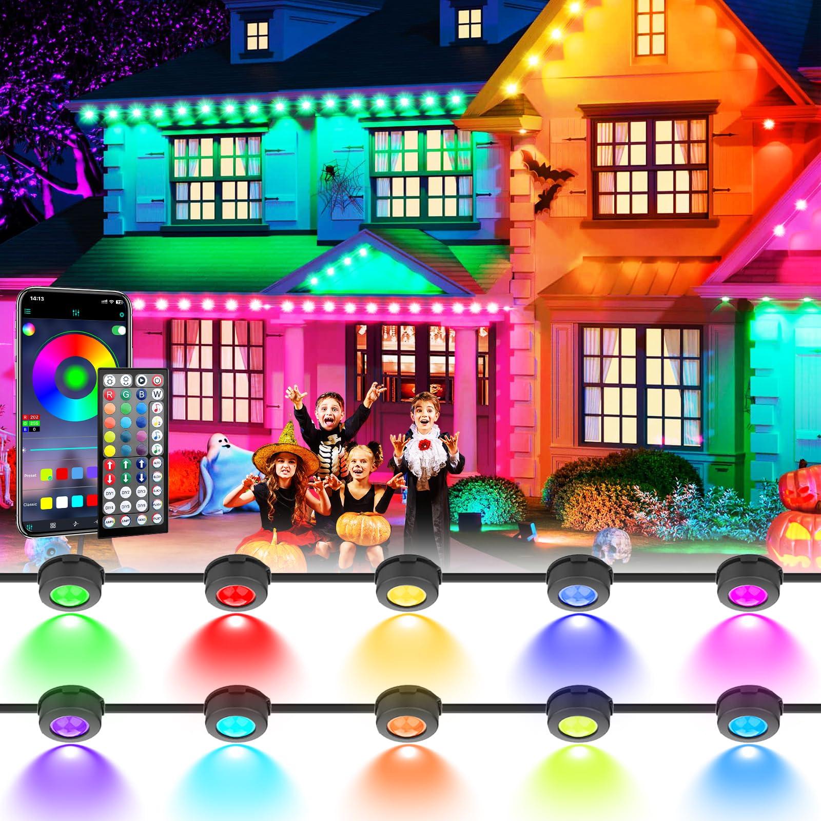 Photo 1 of Geodurn 200ft RGB LED String Lights NO REMOTE