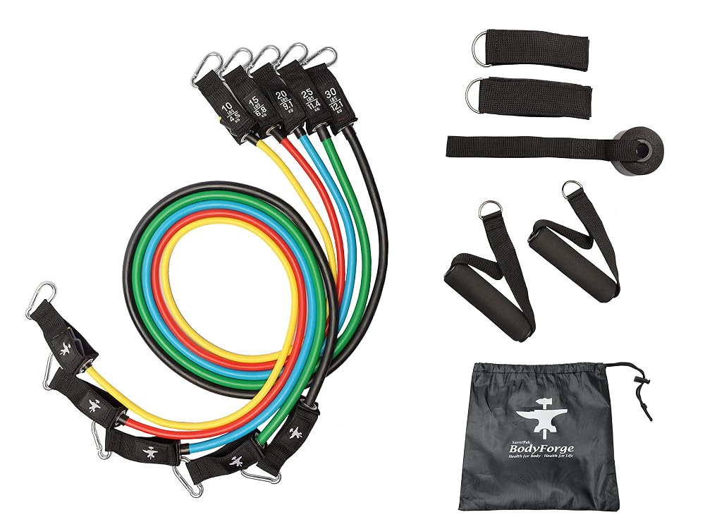 BodyForge Resistance Bands, Exercise Bands, Resistance Bands for Working
