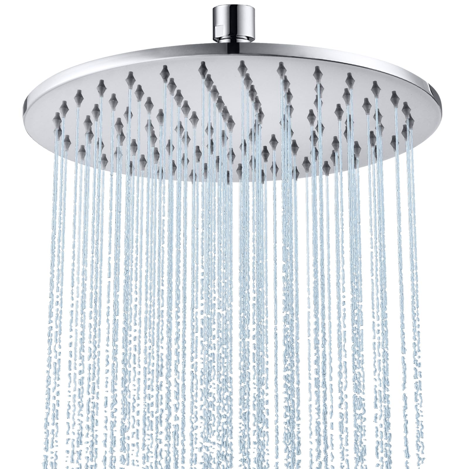 HardiValue Duschkopf Regendusche, Edelstahl Regendusche Duschkopf, Anti-Kalk-Düsen (Chrom, 25 cm)