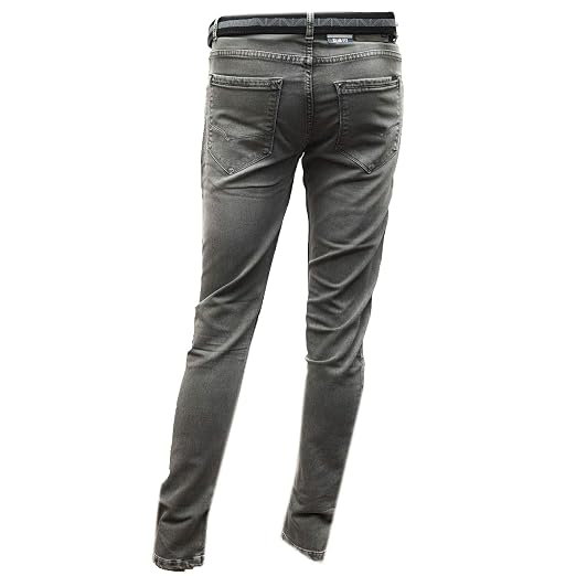 Denim Leather Belt Stretchable at Amazon.in