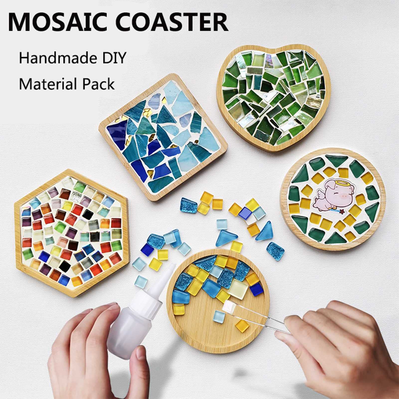 Amazon.co.jp: SHENGMEI DIY手作りコースター、 タイル装飾