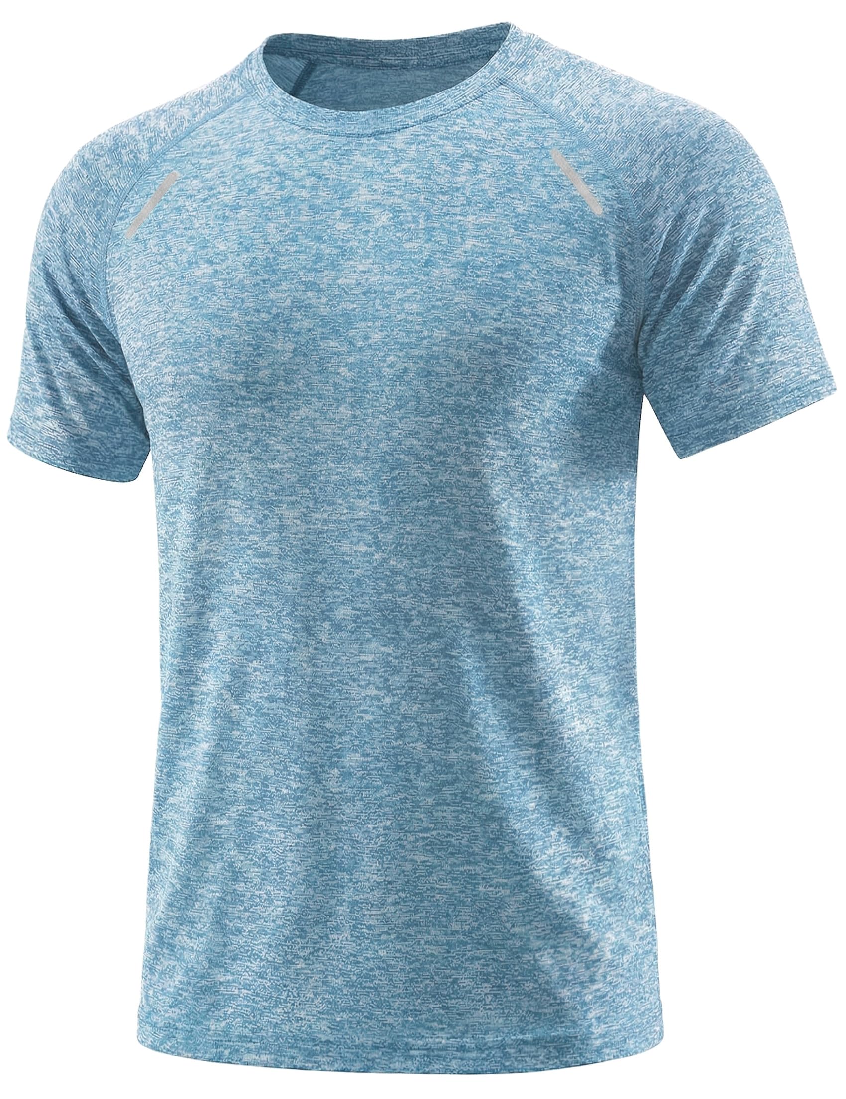 Camiseta deportiva para hombre, cuello redondo, manga corta, transpirable, secado rápido, fitness, gimnasio, entrenamiento, S - 3XL — view 12