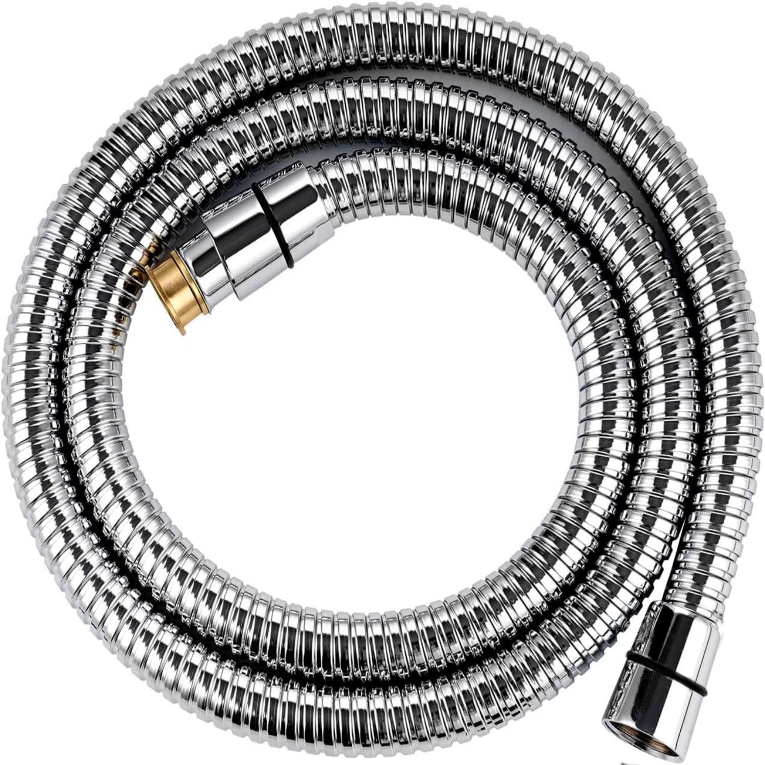Stainless Steel Shower Hose 1.5M, Handheld Shower Head Replacement Hose, Anti-Kink Leakproof Chrome Hose with Standard G1/2 Connection, Durable & Flexible for Bathroom Use