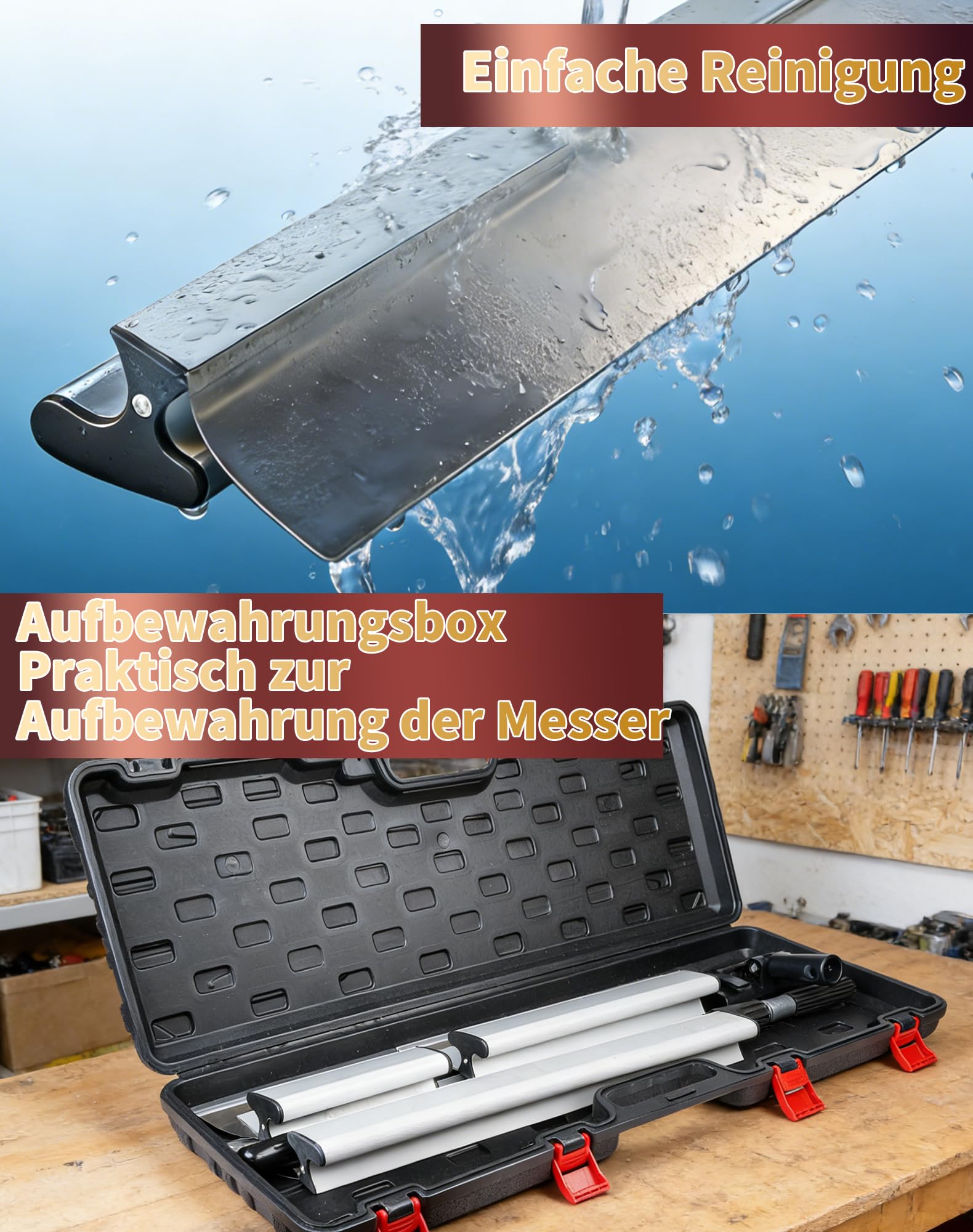 3x Spatule Enduit Lissage Set 60cm 40cm 25cm Manche en Alliage Aluminium avec Perche Télescopique 80-130cm lisseuse enduit Lame a Lisser Enduit Couteau a Enduire Inox Outil Lissage