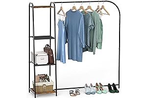 Simple Houseware Clothes Rack with Shelves