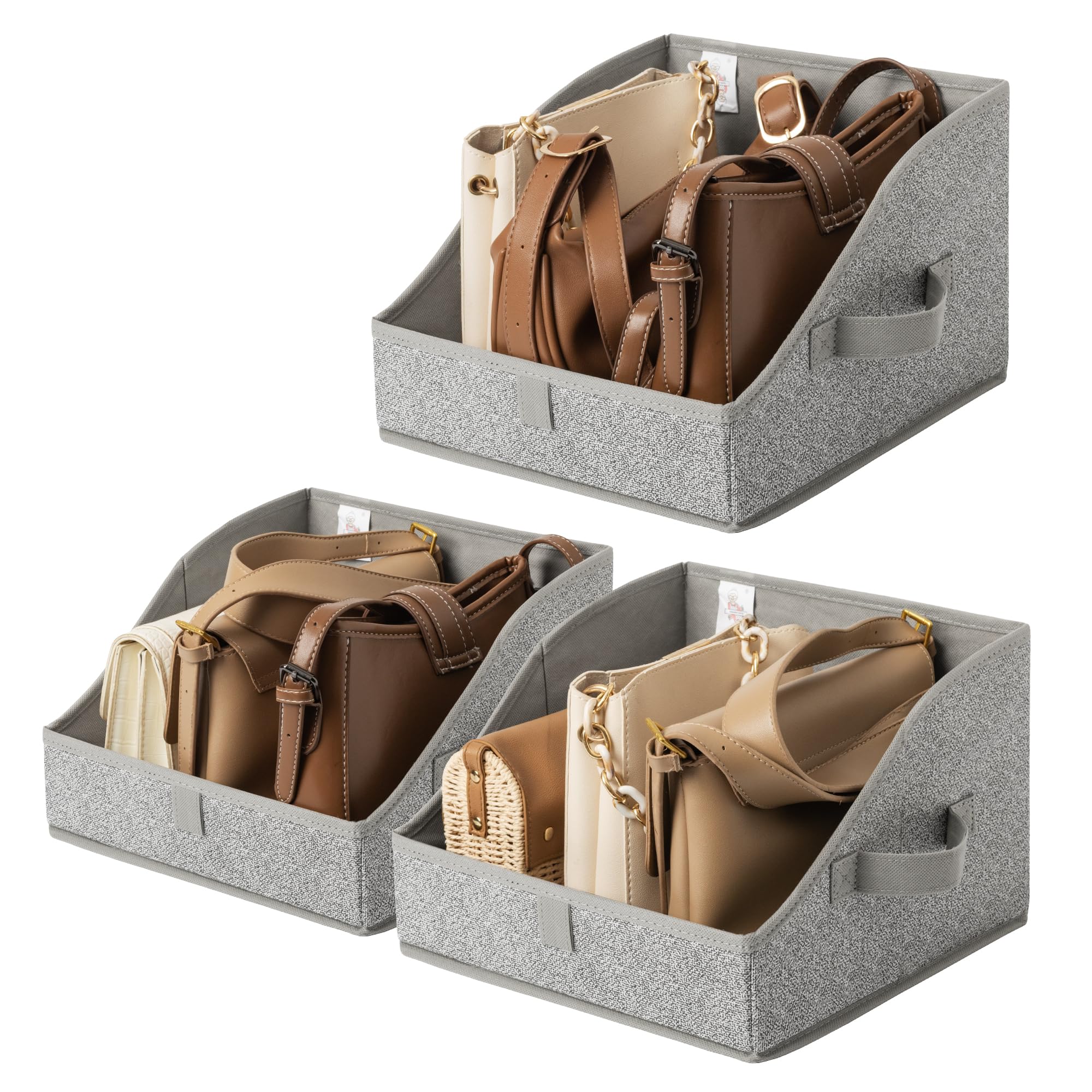 GRANNY SAYS Trapezoid Storage Bin, Closet Shelf Organizers, Fabric Storage Bins with Handles, Closet Shelf Organizers and Storage, Closet Bins for