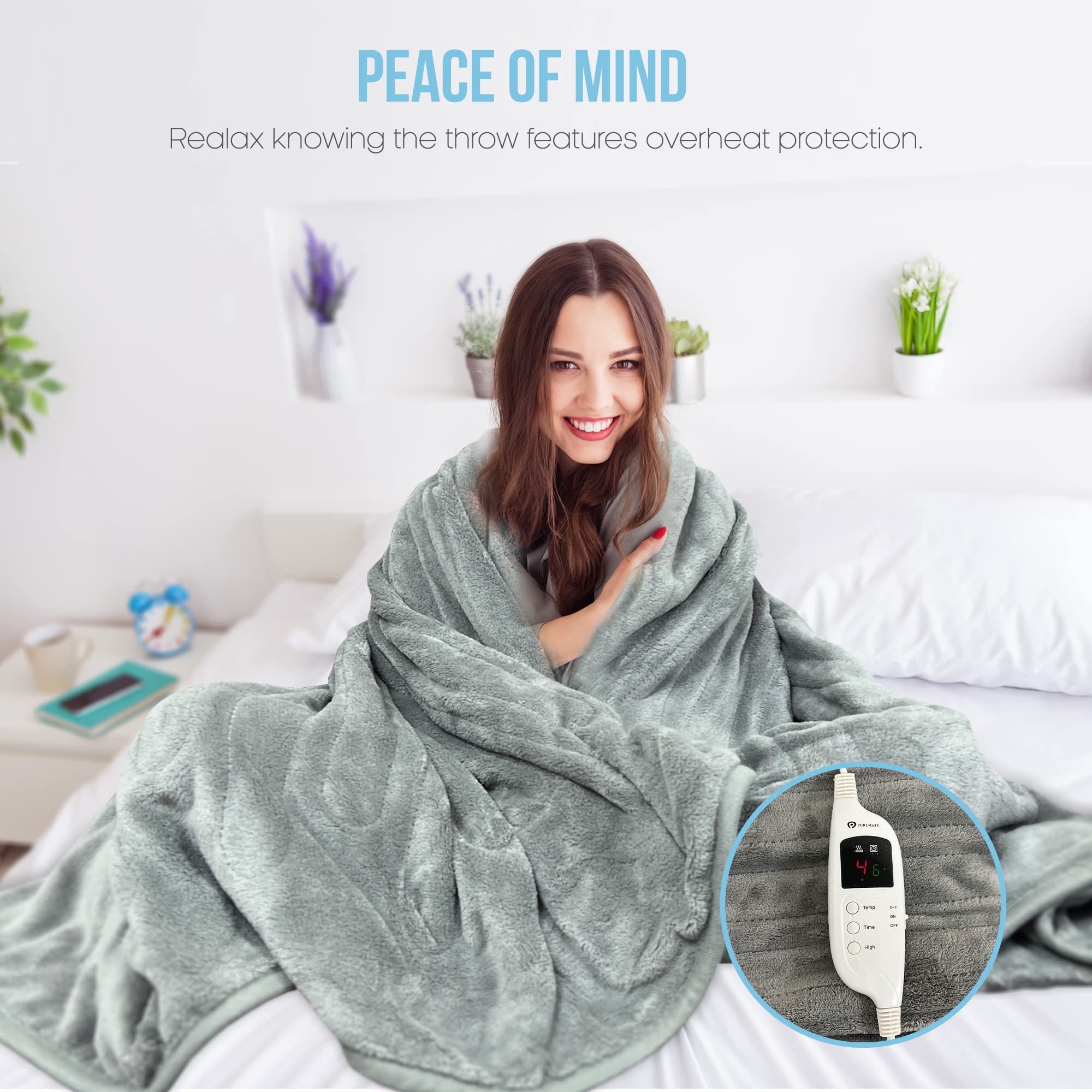 CozyMate Heated Throw - Luxurious Electric Blanket - Extra Large Heated  Blanket with 9 Heat Settings and Timer Function, Machine Washable Fleece  with Digital Controller : Amazon.co.uk: Home u0026 Kitchen