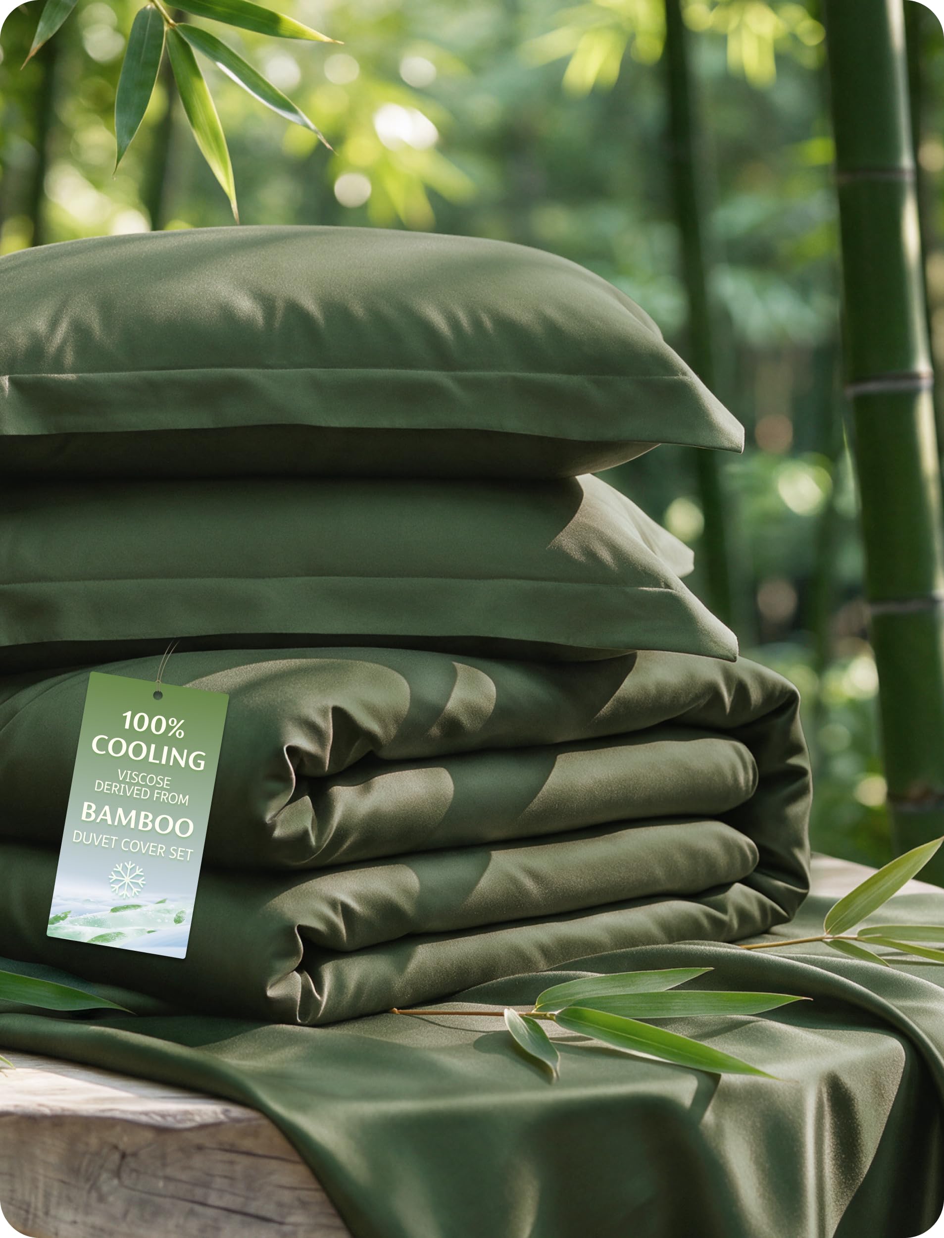 Bedsure PureWoven 100% Viscose Derived from Bamboo Duvet Cover Set
