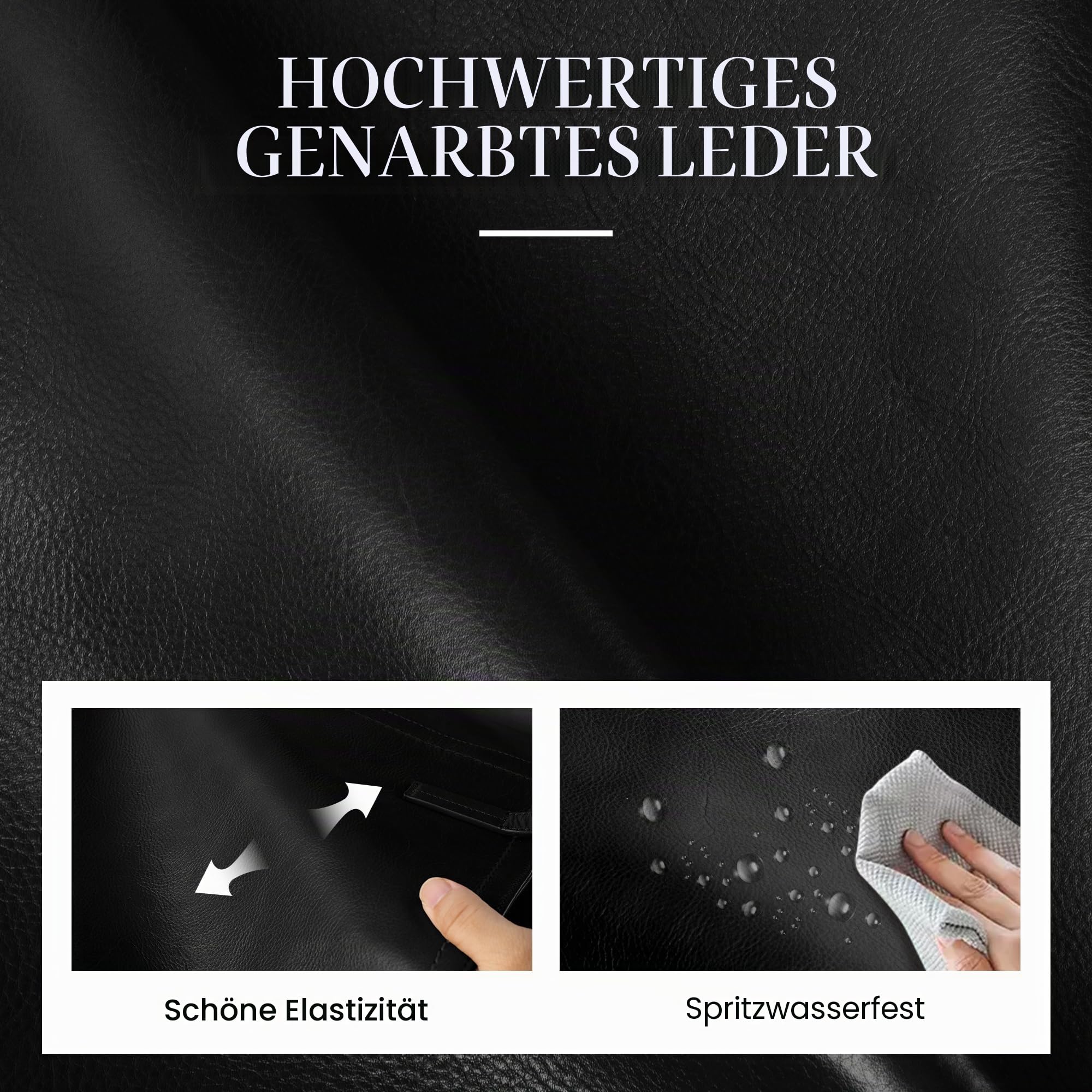 befen Echtleder Handtasche Damen Groß Shopper Tasche 15,6 Zoll Laptoptasche | Vintage Tote Bag Lehrertasche mit Trolley-Abdeckung, Leder Schultertasche für Business Büro Schule