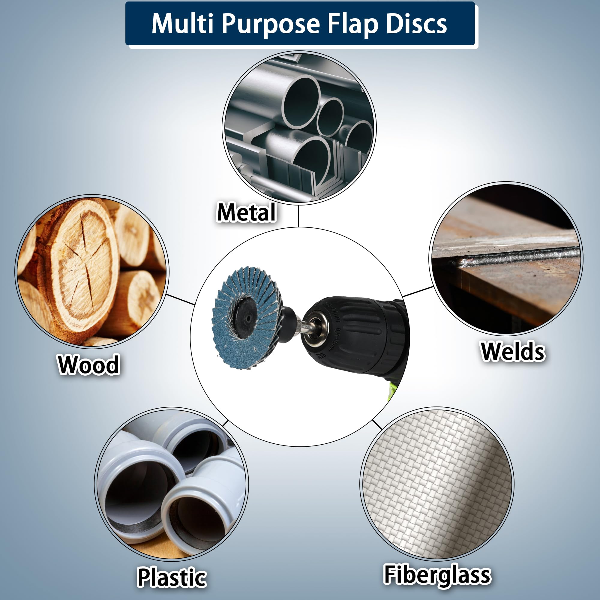 2" Flap Discs for Die Grinder - 20 Pack -8