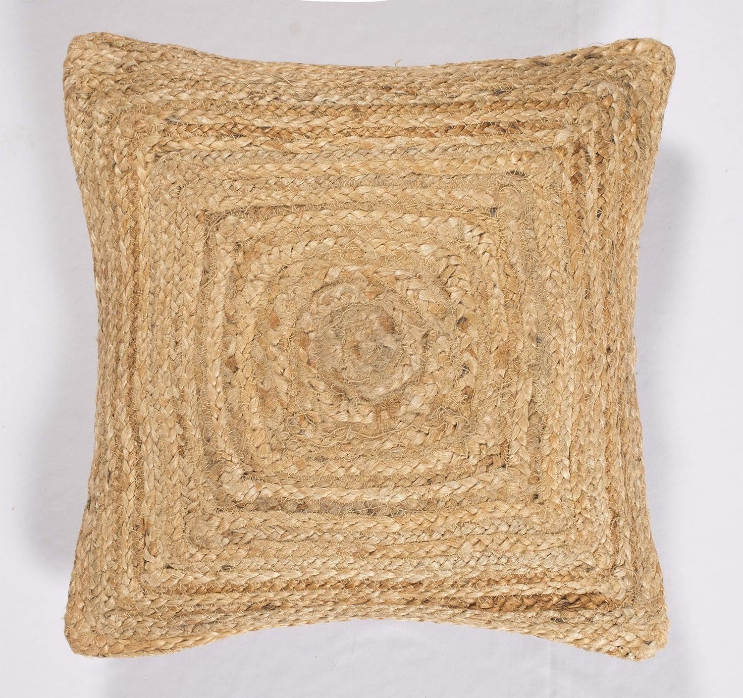 Arise Export Natural Jute Hand-Woven Cushion Covers for Couch, Sofa Boho Home Décor Bohemian Cushion Case (18 X 18 in)