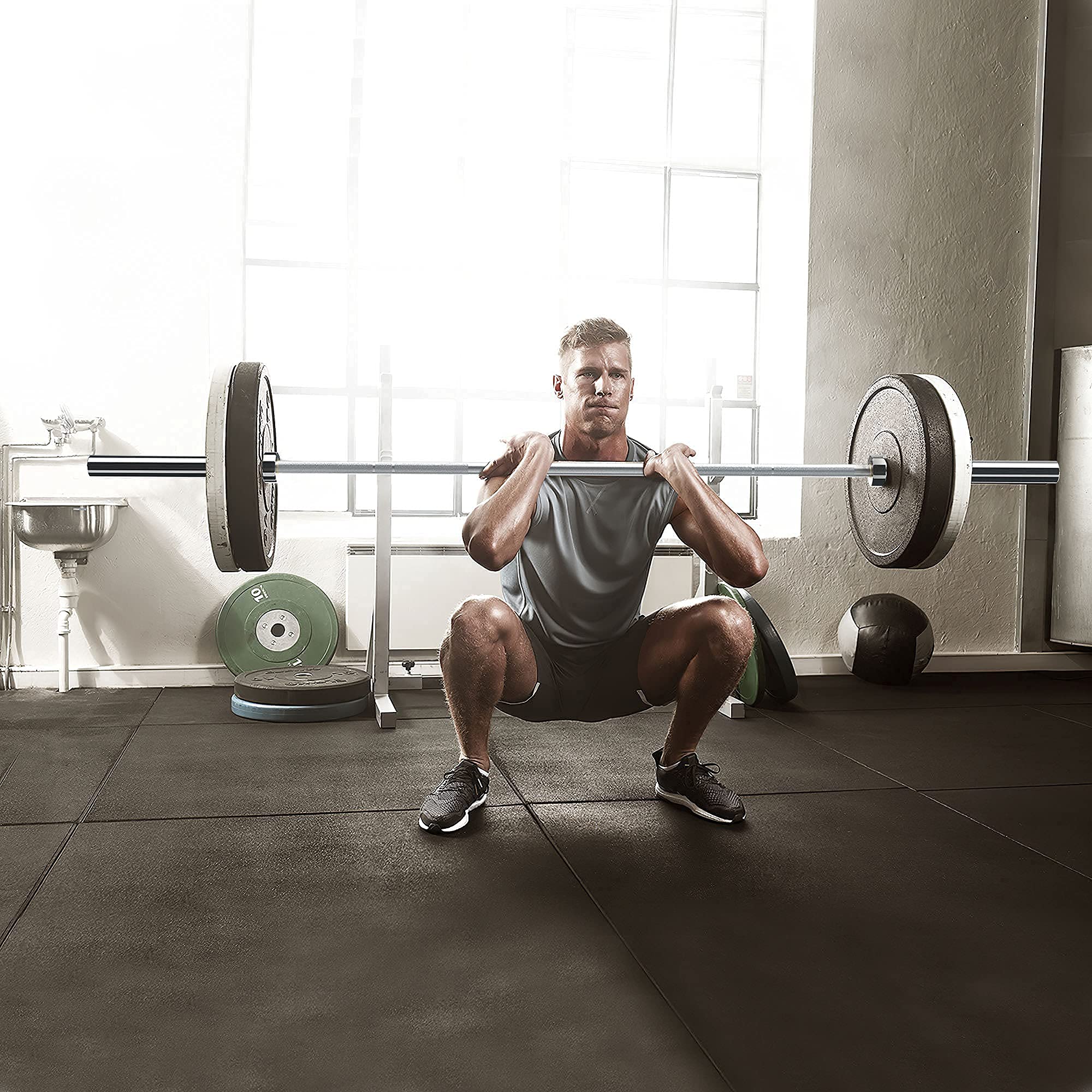 Holleyweb Olympic Training Barbells Curl Bar 330LBS/400LBS/700LBS Weight Capacity Available,Workout Barbell Super Suitable for Weightlifting, Hip Thrusts,Squats and Lunges