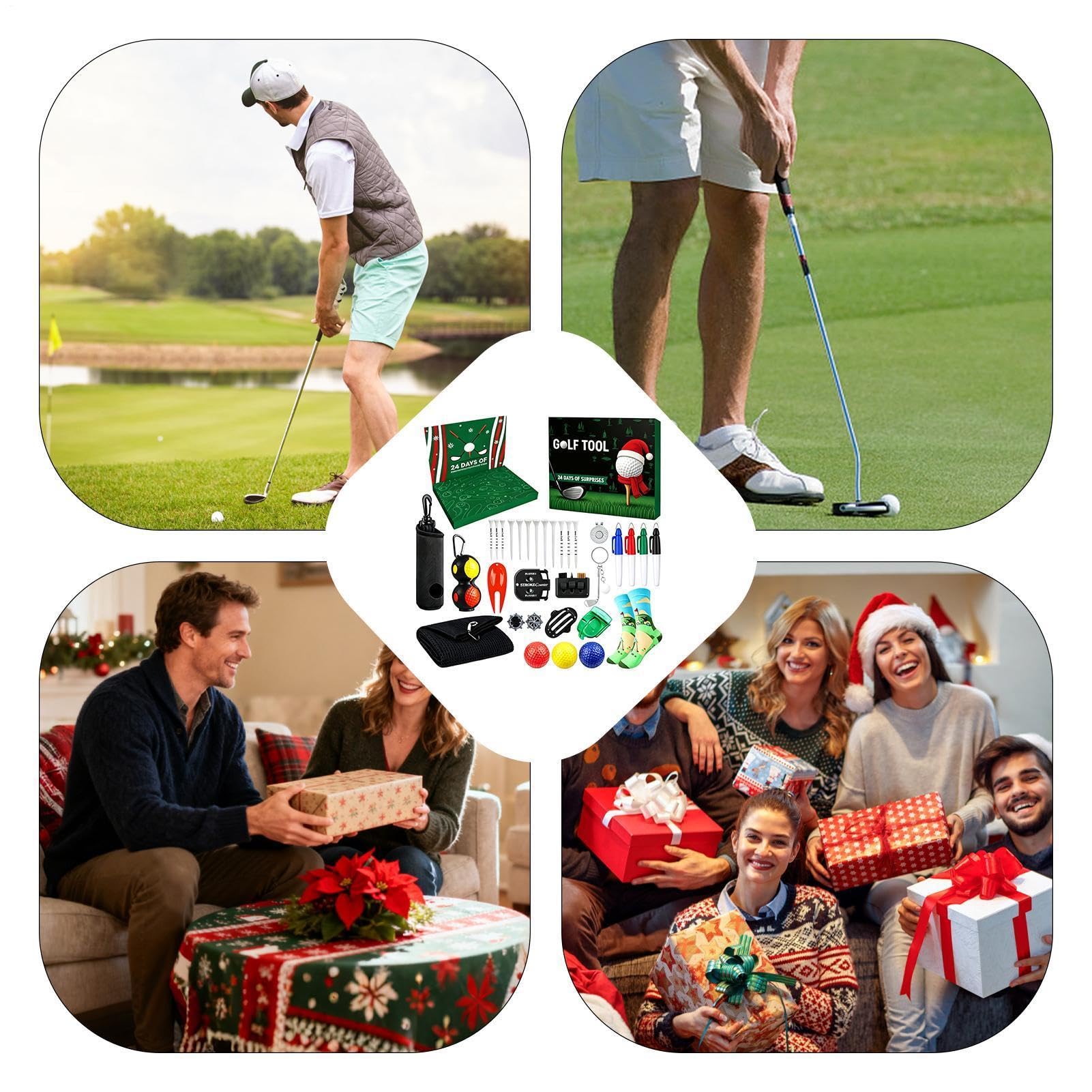 Kalendarz golfowy Adwent 2026,Kalendarz Adwentowy 2026 24-dniowe odliczanie